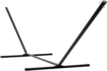 PNAEUT Double Hammock with Stand for Outside, Rope Hammocks with Hardwood Spreader Bar 2 Person, 12ft Heavy Duty Stand, Extra Pillow, Max 475 lbs Capacity (Royal Blue)