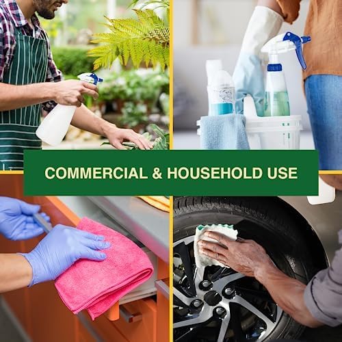 Heavy Duty 24oz Clear Plastic Spray Bottles for Cleaning - Large Empty Bottles for Gardening Solutions, Vinegar, Chemicals, Professional Cleaners - Adjustable Sprayer Nozzle - 4 Pack