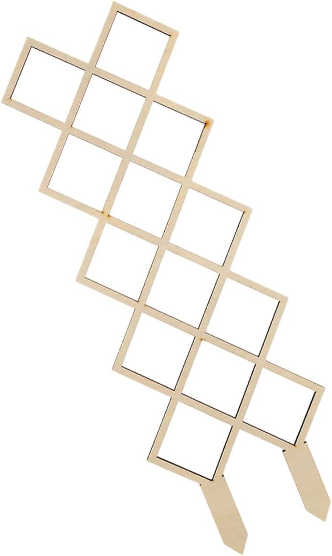 Wooden Plant Trellis Climbing Support with Elegant Honeycomb Design Indoor Garden Frame for Vines Orchids Tomatoes Easy Assembly Versatile Climbing Vegetable and Indoor Plant Stand