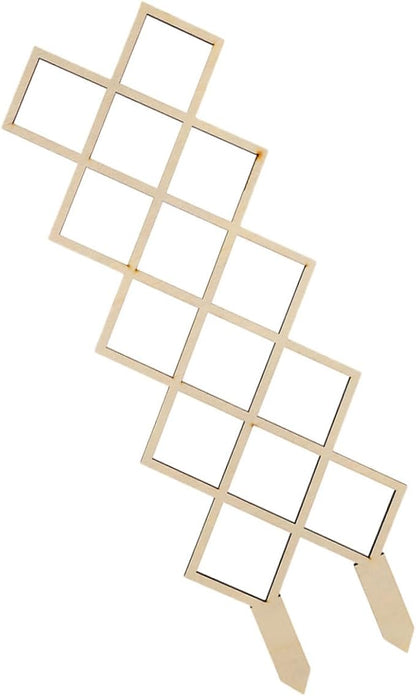 Wooden Plant Trellis Climbing Support with Elegant Honeycomb Design Indoor Garden Frame for Vines Orchids Tomatoes Easy Assembly Versatile Climbing Vegetable and Indoor Plant Stand