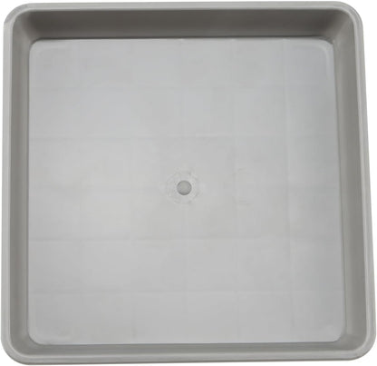 JOIKIT 10 PCS 11.4 x 11.4 Inch Square Plant Saucer, Plastic Plant Saucer Drip Tray, Square Flower Pot Tray for Indoors and Outdoor Plant Pots, 1.6 Inch Deep, Gray