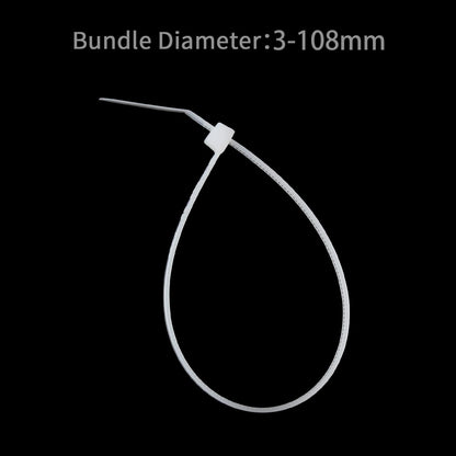 XINGO 100PCS Cable Zip Ties Heavy Duty, Premium Nylon Plastic Wire Ties with 50 Pounds Tensile Strength, Self-Locking Black Nylon Zip Ties for Indoor and Outdoor (16 inch, White)