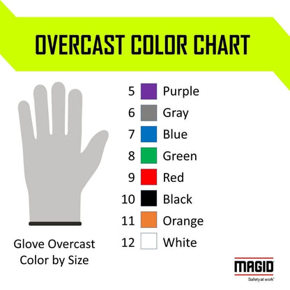 MAGID D-ROC ANSI A4 AeroDex Polyurethane Palm Coated Work Gloves, 1 Pair, Size 11/2XL, GPD482