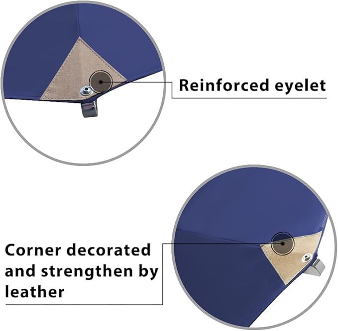 EliteShade USA 10-Year-Non-Fading 11Ft 3 Tiers Market Umbrella Patio Outdoor Cylinder Auto Push-up Table Umbrella with Ventilation, Navy Blue