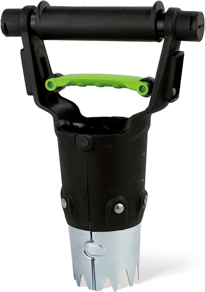 Hugeleaf Bulb Planter Tool, 1-5 Inch Depth Garden Bulb Planter with Comfortable Grip Handle, Galvanized Steel Serrated Edge for Planting Tulip Daffodils Dahlias Onions