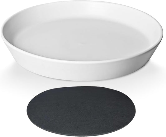 Plant Saucers 12 Inch (12.7 Inch) Plant Trays, Durable Round Glazed Ceramic Flower Plant Water Drip Tray for Pots Planter