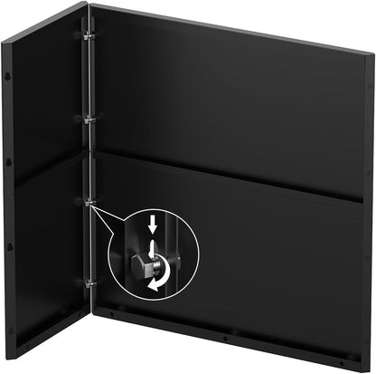 24 Inch Tall Planter Box 24Hx24Lx12W Galvanized Steel Planter with Removable Insert Shelf | Durable Rectangular Planters for Porch, Patio, Yard, Garden (Black)