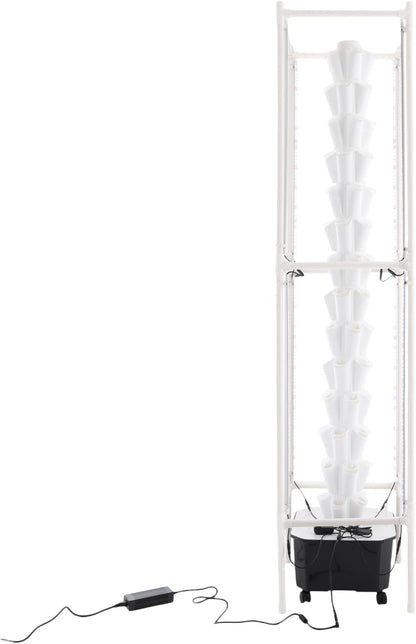 Hydroponic Growing Tower System Kit, 70-Plant Vertical Hydroponics Garden Tower with LED Grow Light, for Outdoor Indoor Herbs Fruits Vegetables Smart Garden Planter Kit