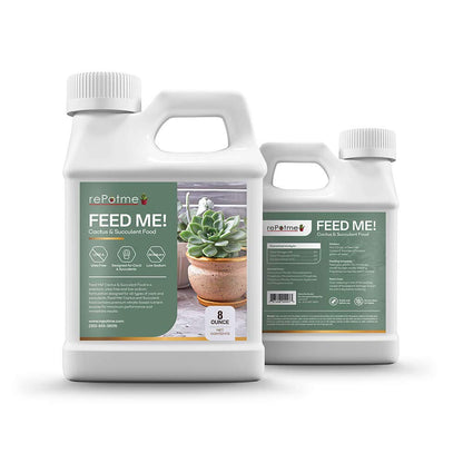rePotme Cactus & Succulent Food - Feed ME! Fertilizer (8 Oz), Makes 96 Gallons of Fertilizer
