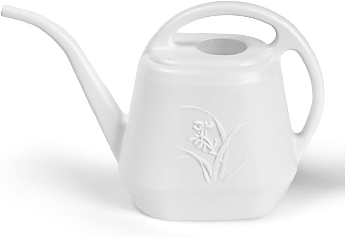 Plastic Watering Can - White Color - 1 Gallon