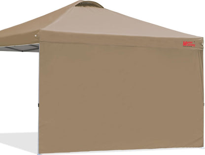 MASTERCANOPY Pop up Canopy Tent with 1 Sidewall (12x12 ft, Khaki)
