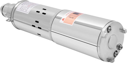 Deep Well Submersible Pump DC 12V 180W Electric Solar Powered Water Pump, 5.3 GPM Flow, 82ft Lift, Farm Ranch Irrigation Submersible Bore Hole Deep Well Pump