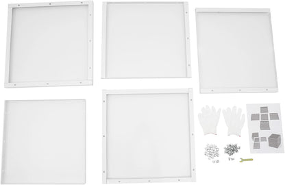 24" L x24 W x24 H Metal Flower Boxes Planter Boxes Outdoor Raised Garden Bed Indoor Outdoor Planting Bed White Square Planter Box for Patios Lawn Yard Decor Storage