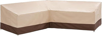 loriano V-Shaped Patio Furniture Covers, 600D Heavy Duty Waterproof, Fits 5-Seater Outdoor Sectional Sofa 85" W*32" D*30" H, All-Weather UV Wind Rain Protection