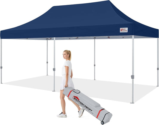 MASTERCANOPY Pop Up Canopy Tent Commercial Grade 10x20 Instant Shelter (Navy Blue)