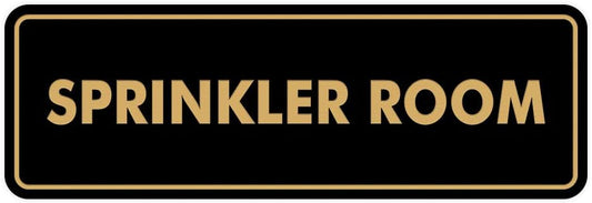 Signs ByLITA Standard Sprinkler Room Sign (Black Gold) - Medium