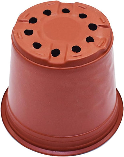 100 Pcs 7.5 Inch Plastic Plant Nursery Pots Reusable Pots for Succulents Seedlings Cuttings Transplanting with Drainage Holes