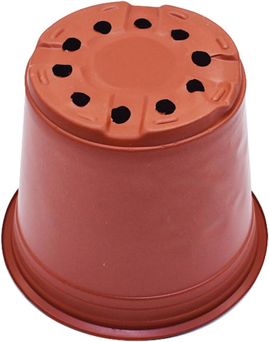100 Pcs 7.5 Inch Plastic Plant Nursery Pots Reusable Pots for Succulents Seedlings Cuttings Transplanting with Drainage Holes