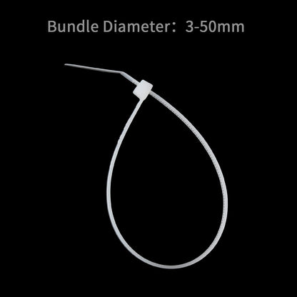 XINGO 8 Inch White Cable Zip Ties (500 Pack), 40 Lbs Tensile Strength-Heavy Duty, Self-Locking Nylon Plastic Nylon Wire Ties for indoor and outdoor use