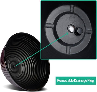 2 Pack 10 Inch Plant Pots,Durable Decorative Flower Pots Planters with Drainage Hole for Indoor and Outdoor Plants,Flowers,Succulents, Purple