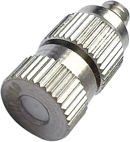 High Pressure Brass Nickel Plated Misting Nozzle for Outdoor Cooling Mist System, 0.2mm Ceramics Orifice, Detachable & Cleanable, 10pcs