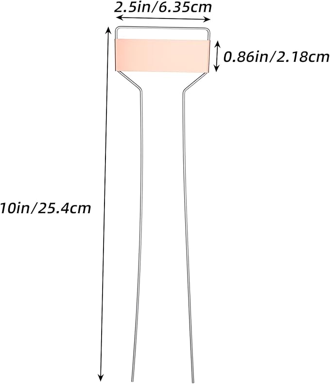 32 Pack 10 Inch Silver Copper Metal Plant Labels, Garden Stake Tags, Reusable Waterproof Planting Markers