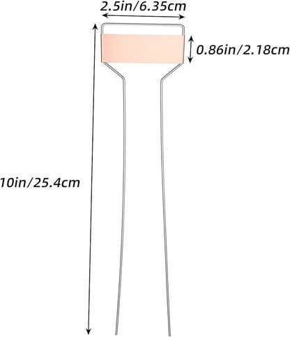 32 Pack 10 Inch Silver Copper Metal Plant Labels, Garden Stake Tags, Reusable Waterproof Planting Markers