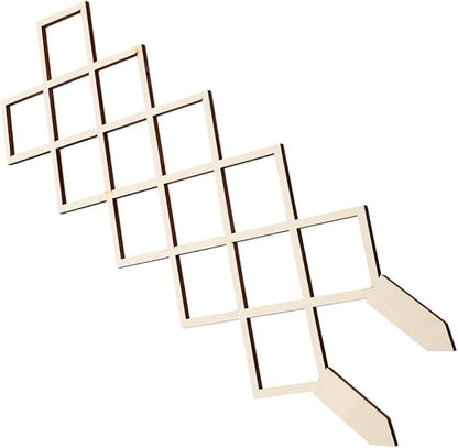 Wooden Climbing Plant Trellis for Indoor Gardens Honeycomb Support Frame Easy Assembly Plant Rack for Vines Orchids Tomatoes Indoor Climbing Vegetable Support