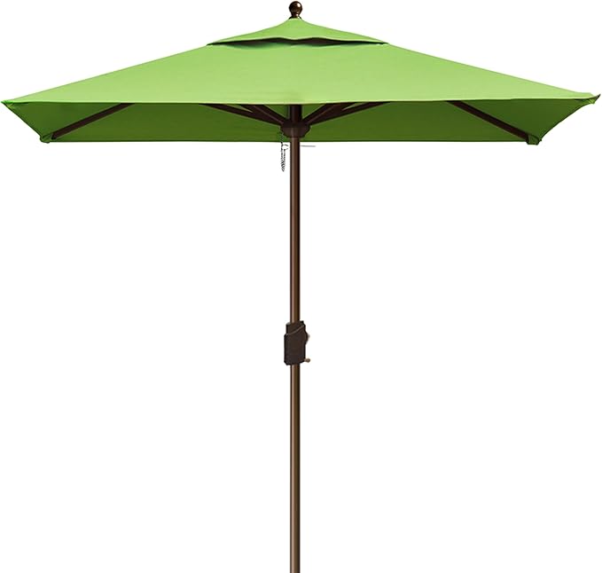 EliteShade USA 10-Year-Non-Fading 6x6Ft Square Market Umbrella Patio Outdoor Table Umbrella with Ventilation, Macaw Green