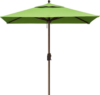 EliteShade USA 10-Year-Non-Fading 6x6Ft Square Market Umbrella Patio Outdoor Table Umbrella with Ventilation, Macaw Green