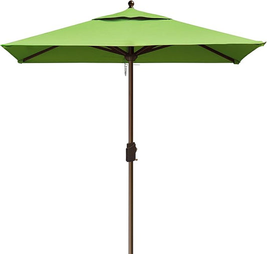EliteShade USA 10-Year-Non-Fading 6x6Ft Square Market Umbrella Patio Outdoor Table Umbrella with Ventilation, Macaw Green