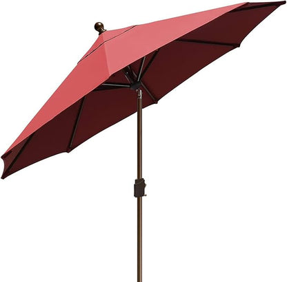 EliteShade USA 10-Year-Non-Fading 9Ft Market Umbrella Patio Umbrella Outdoor Table Umbrella with Ventilation, Burgundy