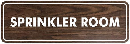 Signs ByLITA Standard Sprinkler Room Sign (Walnut) - Medium