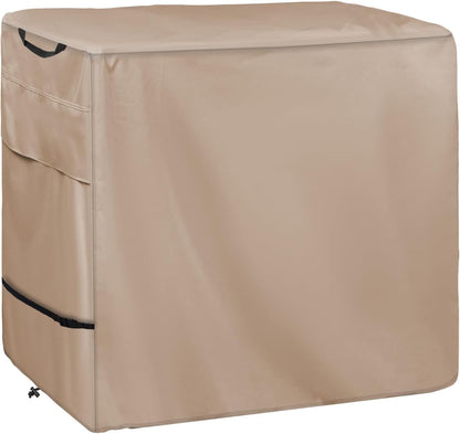 Outdoor Prep Table Cover -Khaki Heavy Duty Waterproof Cover for PC3404S Rolling Dining Table Compatible with 46 inch Outdoor Utility Cart