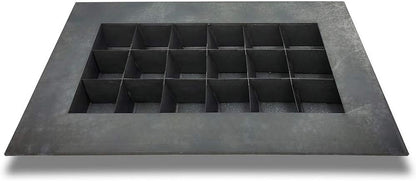 Modern Home Living Wall Galvanized Steel/Zinc Succulent Planter (Black Zinc, 18 Pocket)