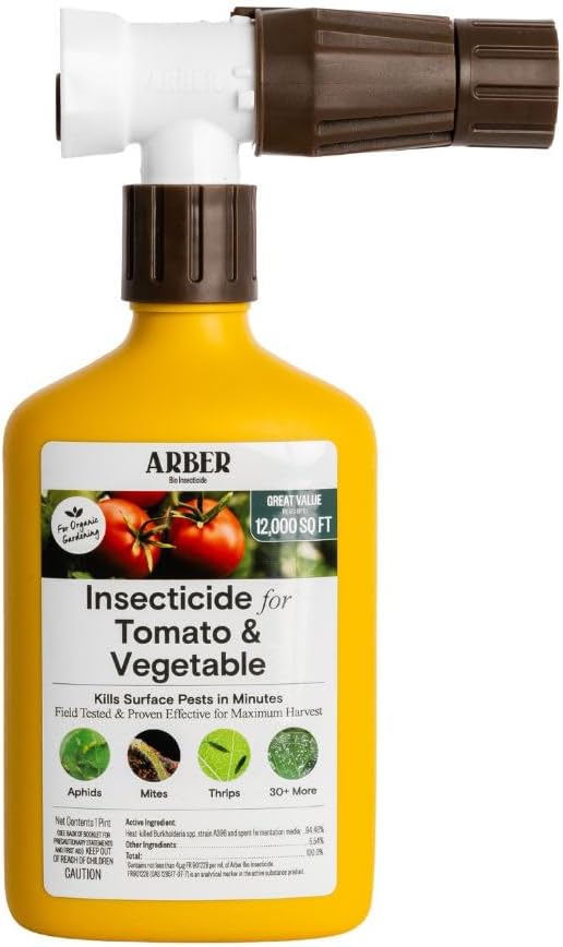 Organic Insecticide for Tomato, Fruits & Vegetables 16oz Ready-to-Spray – Controls Aphids, Mites, Thrips & More – Certified Organic & Safe for Edible Plants