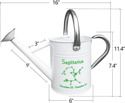 12 Constellation Series Metal Watering Can for Outdoor and Indoor Plants, Watering Can Decor, 1 Gallon (Sagittarius)