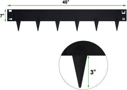 5 Pack Steel Landscape Edging,Metal Landscape Edging 40 Inch Strips, Metal Garden Edging 7 inch Depth, Steel Edging for Landscaping