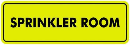 Signs ByLITA Standard Sprinkler Room Sign (Yellow/Black) - Small