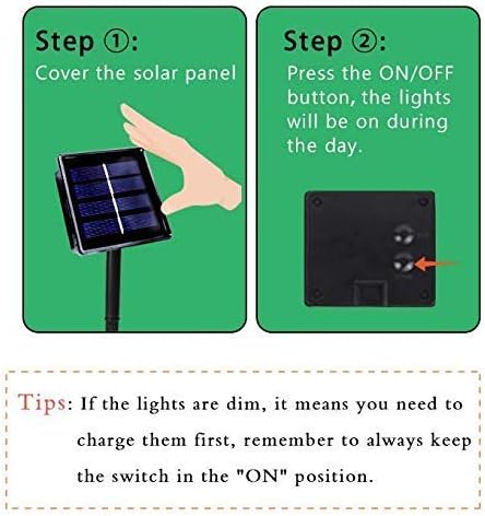 OZS 4 Pack 320LED Solar Christmas String Lights Outdoor, Waterproof 8 Modes Solar Tree Light, Green Wire Christmas Lights Outdoor for Garden, Party, Wedding, Christmas Decorations (Red&Cool White)