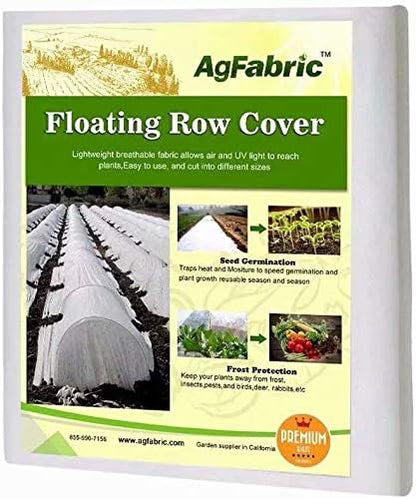Agfabric Row Cover Warm Worth Floating Covers,1.2oz 10'x100' Plant Blanket Roll Style for Frost Protection,Harsh Weather Resistance&Seed Germination.White