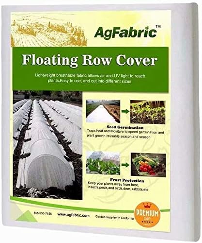 Agfabric Row Cover Warm Worth Floating Covers,1.2oz 10'x100' Plant Blanket Roll Style for Frost Protection,Harsh Weather Resistance&Seed Germination.White