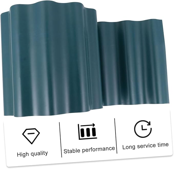 2 Rolls Flexible Plastic Garden Fence Lawn Edging Borders for Flower Beds Lightweight Landscape Border Kit with Curved and Straight Installation Pastoral Garden Decoration