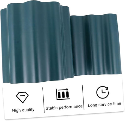 2 Rolls Flexible Plastic Garden Fence Lawn Edging Borders for Flower Beds Lightweight Landscape Border Kit with Curved and Straight Installation Pastoral Garden Decoration