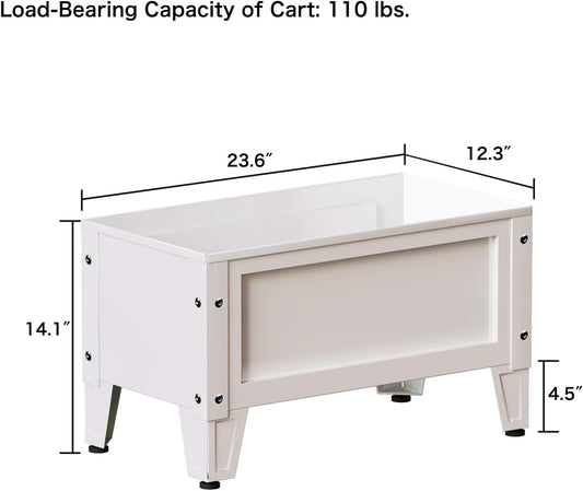Raised Garden Bed with Low Profile Design Metal Planter Box for Growing Fresh Herbs Vegetables Flowers Succulents&Other Plants for Outdoor Backyard Patio Deck Balcony White