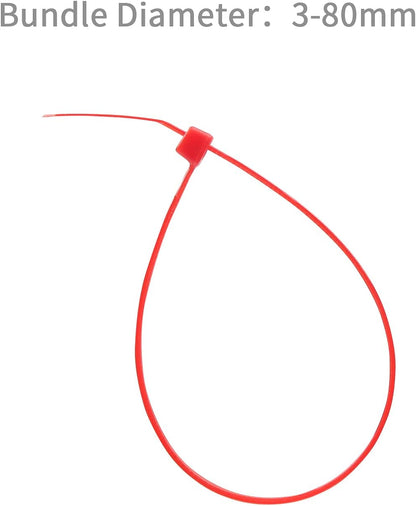 XINGO Nylon Cable Zip Ties Self Locking Plastic Wire Ties with 40 Lbs Tensile Strength for Indoor and Outdoor 12 Inch 500 Pack Red