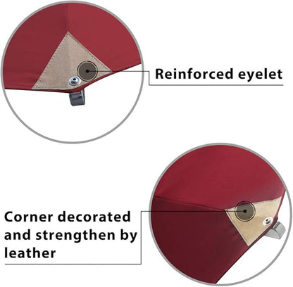 EliteShade USA 10-Year-Non-Fading 11Ft 3 Tiers Market Umbrella Patio Outdoor Cylinder Auto Push-up Table Umbrella with Ventilation, Burgundy