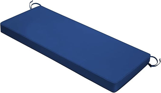 Outdoor Bench Cushion 48 x 16 x 3 Inch with Ties, Thick Waterproof Porch Swing Cushions for Patio Furniture Chair Pad, Seat Sofa Garden Replacement Cushion Sponge Filling