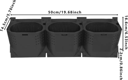 Vertical Wall Planter, Stackable Wall-Mounted Planter Indoor Outdoor w/36 Plastic Pots Living Wall Garden w/36 Non-Woven Fabrics Vegetable Hanging Pocket Holder Flowerpot (Black)