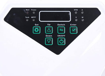 Solar Water Pump, 48V 500W 3In DC Submersible Pump Stainless Steel Deep Well Pump Irrigation Kits with MTTP Controller Float Switch for Home Industry, Garden Irrigation, Farm Ponds